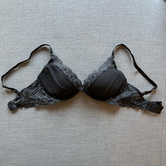 Natori Feathers Underwire Contour Bra Dark Grey - Picture 2 of 4